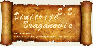Dimitrije Draganović vizit kartica